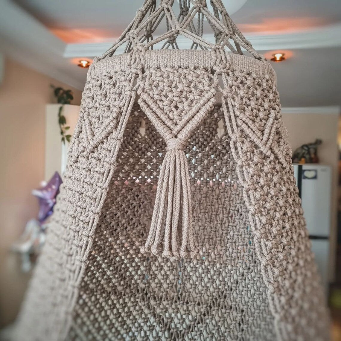 Double Seater Macrame Swing 50 inches - Leechoo